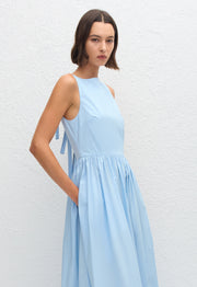 Tie Back Midi Dress - Sky - Matteau